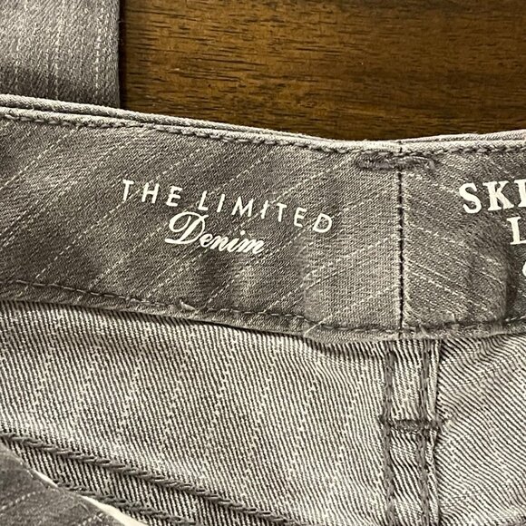 The Limited Womens Skinny Leg Pinstripe Pants Size 0 Gray - Picture 7 of 12